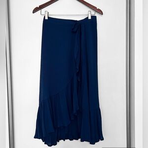 Women, Yakira Bella, Navy Wrap Skirt, MIDI/Max, Size Small